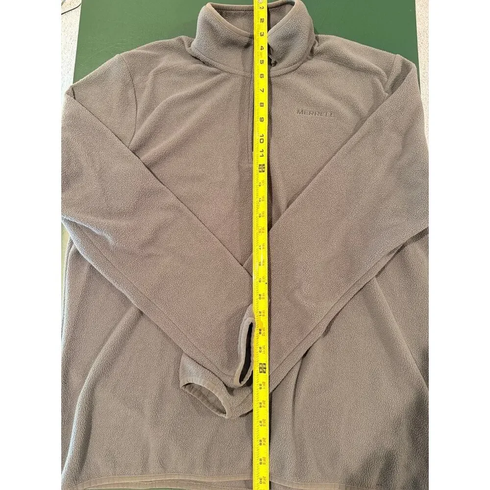 Merrell Quarter Zip Fleece Pullover Jacket Charcoal Gray Men’s Size Large L